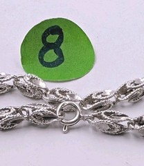 VINTAGE STERLING SILVER TEXTURED WOVEN CHAIN 5mm WIDE NECKLACE 19” 20.22Gr.