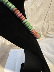 Turquoise Howlite Chunky Hot Pink Necklace – 20 Inches