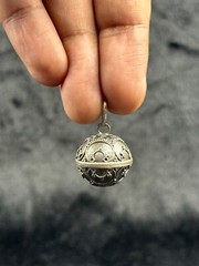Beautiful Vintage Handmade Sterling Silver Harmony Ball Pendant