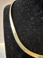 vintage Mexico Sterling 925 silver handmade oval choker collar necklace