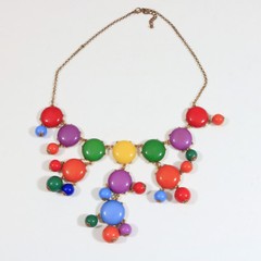 Colorful Cast Resin Fashion Statement Necklace 16 to 24 inches SKU A-012
