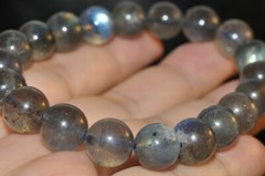 7.8″ «Color Play/AAAA»~Madagascar Blue Fire LABRADOR SPECTROLITE Bracelet H1337