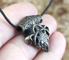 Mjolnir Sigtuna, Swedish Viking Thor Hammer Amulet, Raven Head Pendant Replica
