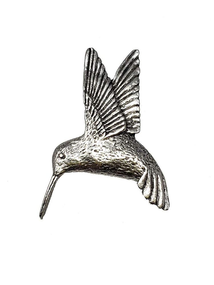 Hummingbird Pewter Lapel Pin Brooch – USA Made – Hand Crafted-L8