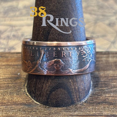 COPPER St. Gaudens 1/2 Oz Coin Ring Size 5-12 USA United States of America Gold