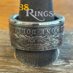 90% SILVER Morgan Dollar COIN RING USA United States SIZES 5-13 Handmade