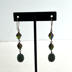 Artisan Czech Glass Treble Clef Earrings Music Love Gift Handmade Studio OOAK