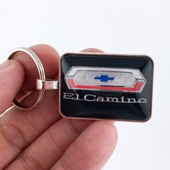 Vintage 69-70 Chevrolet El Camino Chrome Tailgate Emblem 1 x 1.25″ Inch Keychain