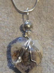 Lepidolite Pendant On A Sterling Silver Necklace