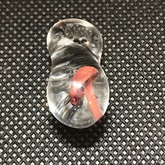 HANDBLOWN GLASS PENDANT – Mushroom Design – 1 Inch – One Of One Art