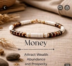 Tigers Eye and White Lace Agate Beaded Braclet. 6-7.75in