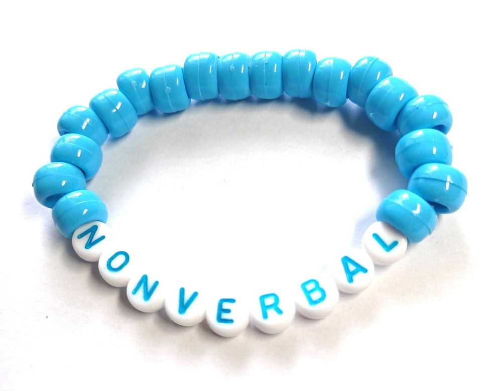 Medical Alert Non Verbal Beaded Bracelet-Blue