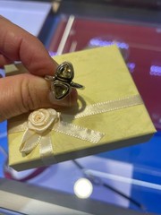 Citrine Trillion Cut Silver Ring Size 7 HANDMADE NEW GOLDEN HUES