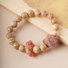 8mm Round Fragrant Wood Buddhist Prayer Bead Bracelet for Women Yoga Bracelet