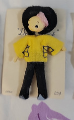 Hand Made «Doll Brooches» Set Of 3 from Japan