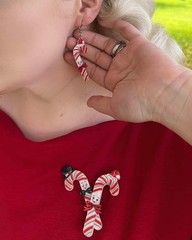 Candy Cane Couple Brooch by 50’s Vintage Dame x Lipstick & Chrome