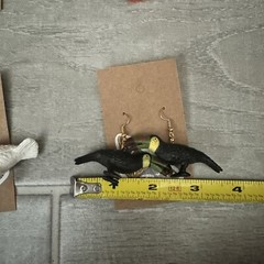 Lot Of 4 Handmade Statement Earrings Birds Butterflies NWT Gifts Unique Fun