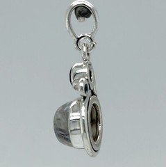 Oval RUTILATED QUARTZ and Black Onyx Pendant – 925 STERLING SILVER #6e