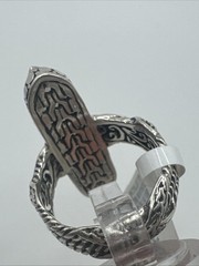 Artisan Collection of Bali moonstone elongated Sterling Silver ring Size 9