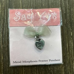 Metal Morphosis Pewter Pendant Say Yes Small 3/4 Inch With Bale Orig Packaging