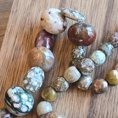 All Natural Polished Stones Necklace Jasper Agate More Hand Crafted Artisan