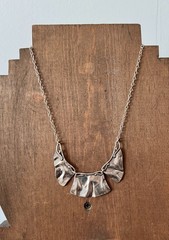 Silpada Vintage Israel 925 Sterling Silver Textured Brutalist Statement Necklace