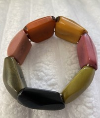 Chunky Tigua Vetetable Ivory Bracelet Rainforest Natural