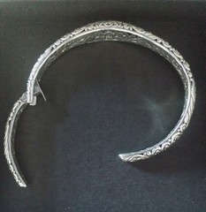 Bali Robert Manse Black Indonesian Coral Tree Of Life 7in Silver Cuff Bracelet
