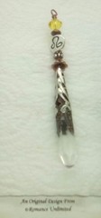 LEO MADAGASCAR QUARTZ Crystal Point PENDANT Ornament Zodiac Astrology Birthday