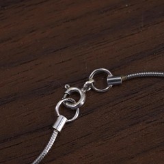 16”, vintage Sterling silver necklace, 925 snake chain sun circle tag pendant