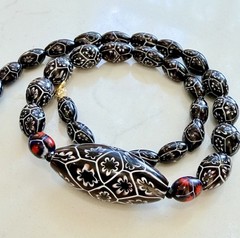 Rosario Leonardi Murano Millefiori Necklace Feat 1920s Moretti Vintage Beads