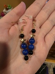 Handmade Women’s Lapis And Blue Goldstone Earrings And Bracelet Set