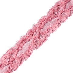 Stretch Lace Choker 1 – 1.25 inch wide custom necklace 25 – 30 mm elastic Pink+