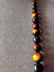 Jay King DTR 925 Sterling Silver Tigers Eye Beaded Necklace & Bracelet Set