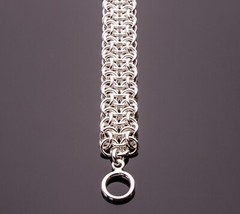 Vipera Berus Chain Maille Bracelet Artisan Crafted 925 Sterling Silver 7.5 Inch
