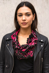 Nita Angeletti OOAK Art To Wear PRISM ZIPPER Statement Necklace BLACK & HOT PINK