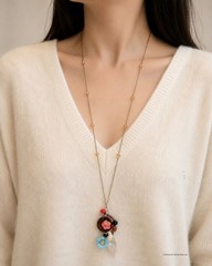 One of a Kind Reversible Pendant Necklace, Handmade Artisan Necklace,Boho