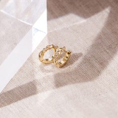 PAVOI 14K Gold Plated 925 Sterling Silver Post Cubic Zirconia Huggie Earrings…