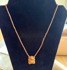 Novica-Sandalwood Pendant Necklace, ‘Auspicious Ganesha’