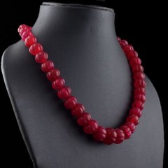 Top Grade Selling Carved Red Ruby 507.00 Cts Beaded Necklace Jewelry VK 21 E629