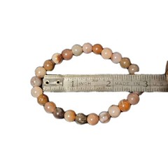 Handmade Peach Moonstone Sacred Soothing Energy Stretch Bracelet 10 mm Beads
