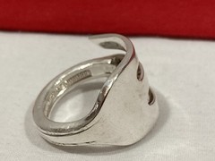 Vintage Holmes & Edwards Silver Plated SPOON FORK BYPASS WRAP RING Adjustable