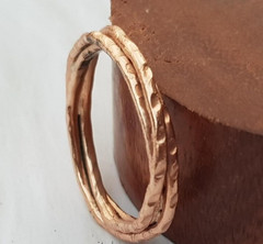 Hammered Solid Copper Ring – Minimalist Band Jewelry