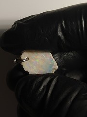 Natural Opal Pendant Rough Darker Base