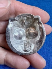 Vintage cast pewter wise owl pendant