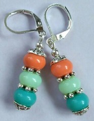JADE ROUNDELS Summer colors earrings handcrafted SP U CHOOSE X3