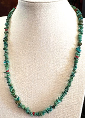 Turquoise/Red Coral/19.5″/Gemstone Necklace (TCSC-60)