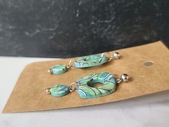 Polymer Clay Dangling Pierced Earrings New