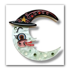 Witchy Crescent Moonhilda Brooch by Johanna Parker x Lipstick & Chrome — Folk Ar