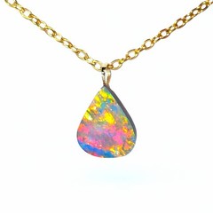 Meteorae’ Australian 14k Gold Opal Doublet Pendant Gift 2.9 carat P76